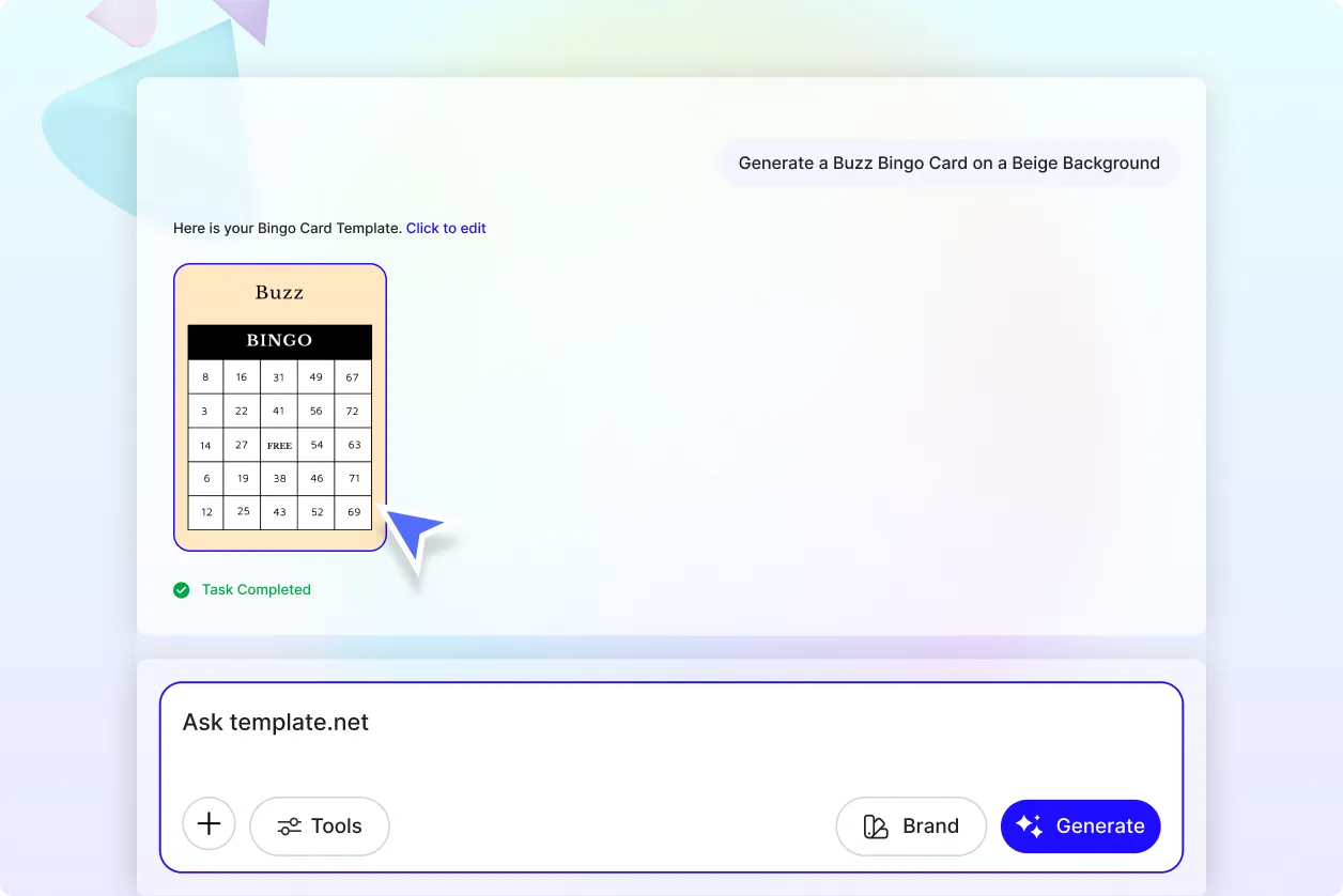 Free AI Bingo Card Generator Create Bingo Card Images Online [ No Signup ]